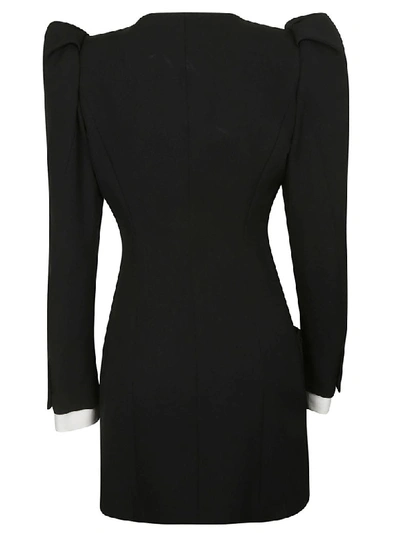 Shop Alessandra Rich Double Breasted Dress In Black