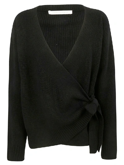 Shop Saverio Palatella Tie Detail Sweater In Black