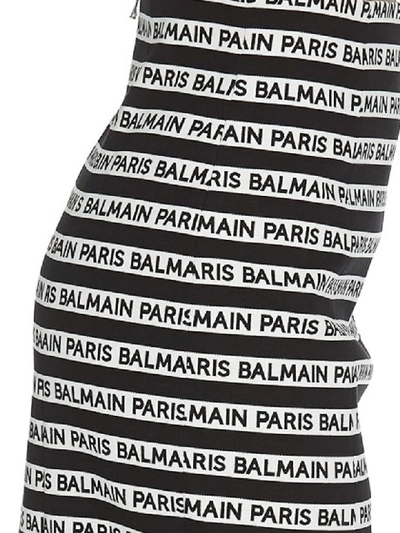 Shop Balmain Skirt In Black/white
