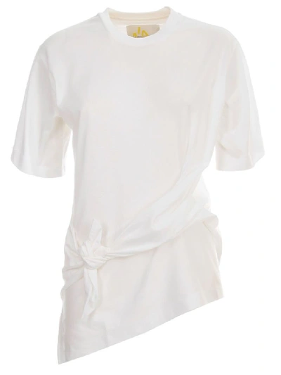 Shop Marques' Almeida T-shirt S/s W/knot In White