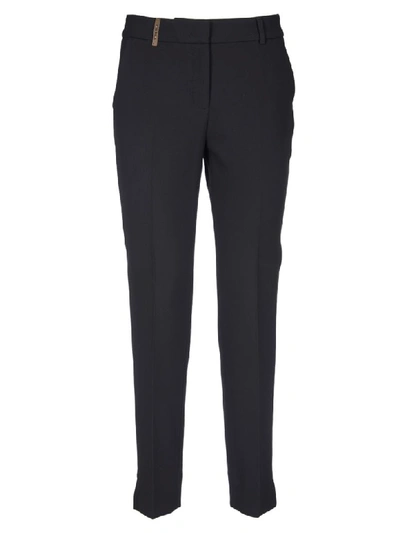 Shop Peserico Trousers In Black