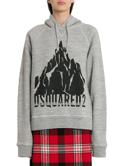 Shop Dsquared2 Montains Hoodie In Grigio