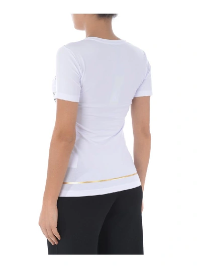 Shop Versace Short Sleeve T-shirt In Bianco