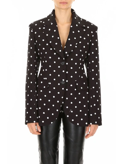 Shop Vivetta Polka Dots Blazer In Black White (black)