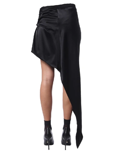 Shop Alexander Wang Asymmetrical Skirt In Nero