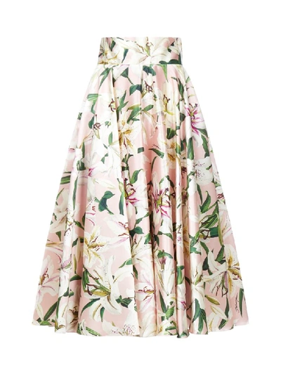 Shop Dolce & Gabbana Skirt In Gigli Fdo Rosa