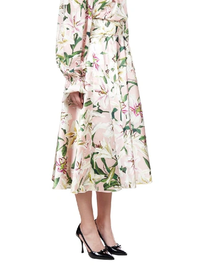 Shop Dolce & Gabbana Skirt In Gigli Fdo Rosa