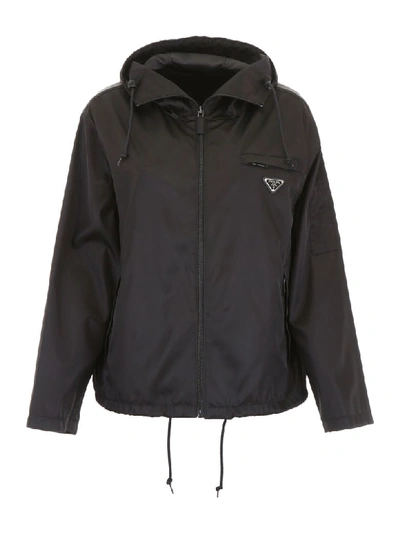 Shop Prada Nylon Jacket In Nero (black)