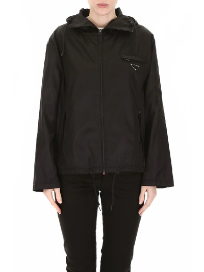 Shop Prada Nylon Jacket In Nero (black)