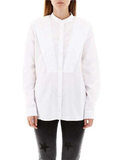 Shop Stella Mccartney Pleated Shirt In Pure White (white)