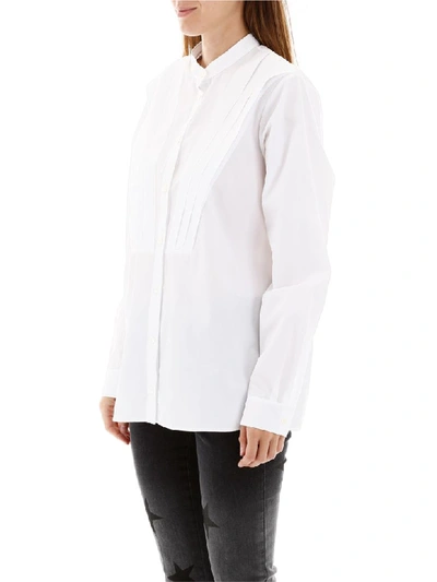 Shop Stella Mccartney Pleated Shirt In Pure White (white)