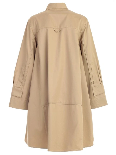 Shop Jejia Trench Shirt Over Cotton In Beige