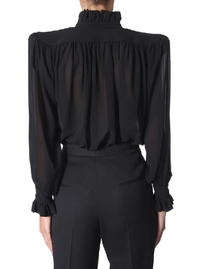 Shop Saint Laurent Poet Shirt In Nero