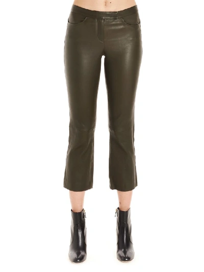 Shop Theory Crop Bristol Pants In Green