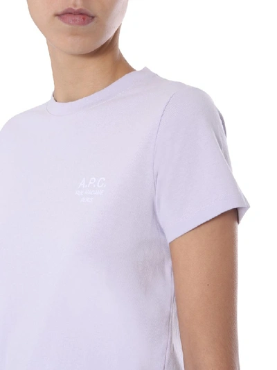 Shop Apc Round Neck T-shirt In Lilla