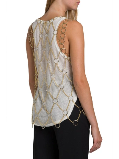 Shop Rabanne Chain Link Top In Oro