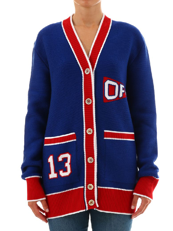 off white flag cardigan