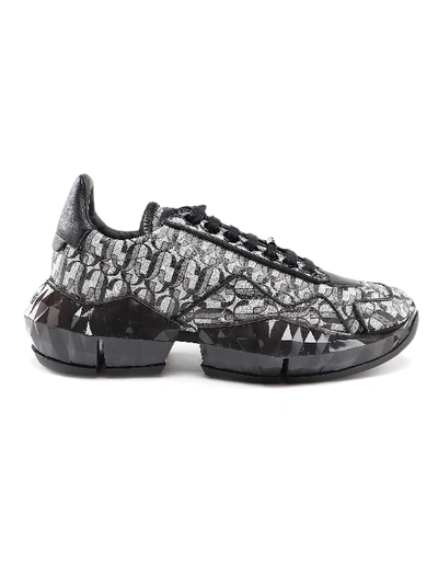 Shop Jimmy Choo Sneaker In Silver/black