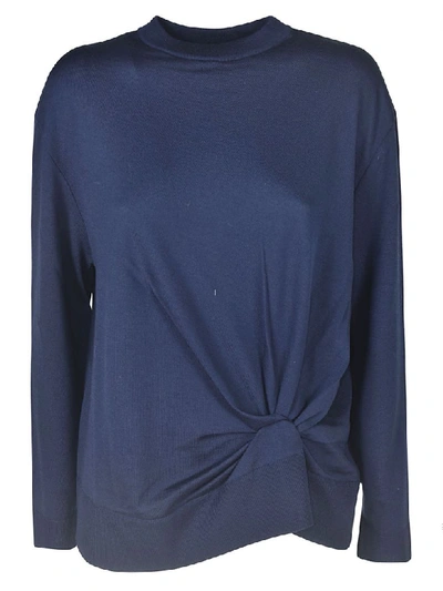 Shop Nina Ricci Twisted Detail Jumper In Blue