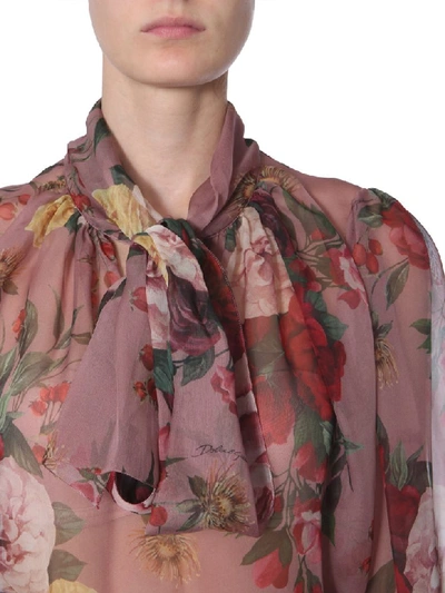 Shop Dolce & Gabbana Silk Shirt In Rosa