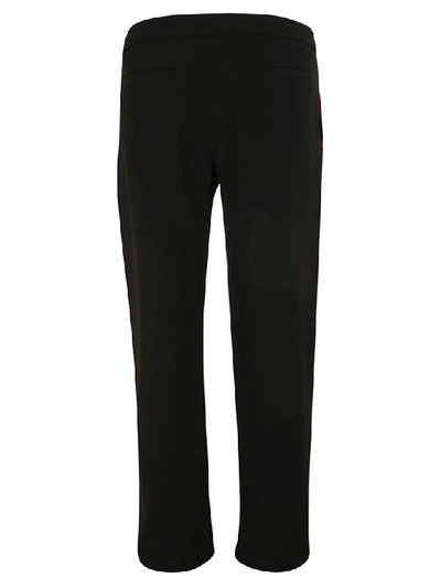 Shop Kenzo Color Block Cropped Slim Trousers In Black
