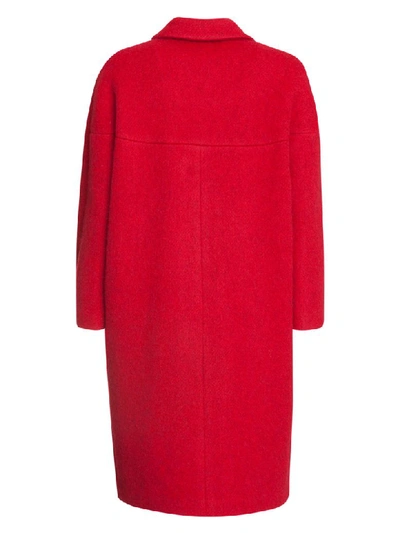 Shop Aspesi Single Breasted Coat In Rosso