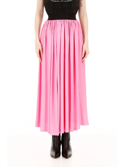 Shop Msgm Jersey Skirt In Rosa (pink)