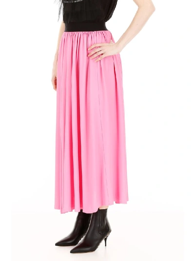 Shop Msgm Jersey Skirt In Rosa (pink)