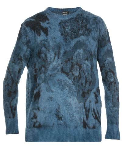 Shop Avant Toi Jacquard Sweater In Deep