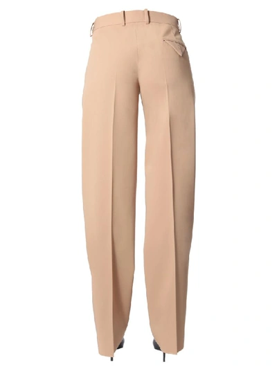 Shop Bottega Veneta Wide Leg Pants In Beige