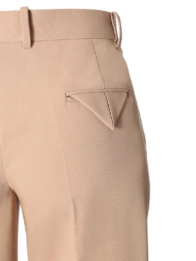 Shop Bottega Veneta Wide Leg Pants In Beige