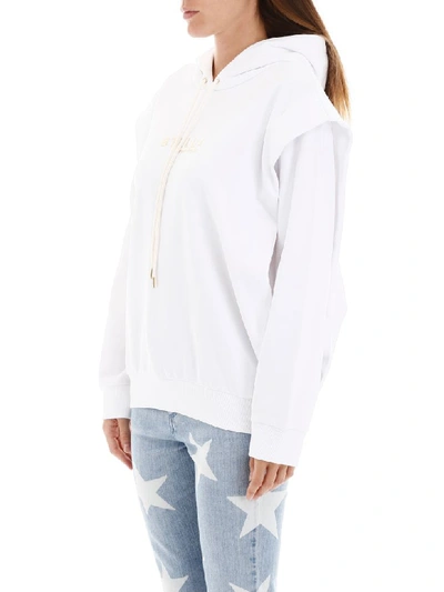 Shop Stella Mccartney New Logo Hoodie In Pure White (white)