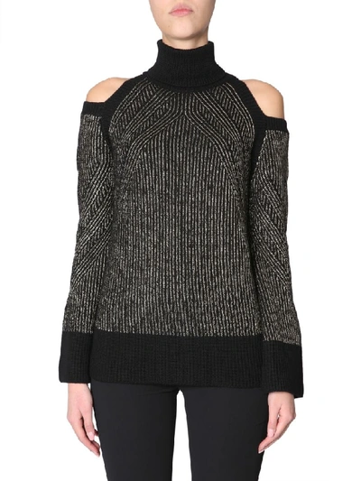 Shop Versace Turtleneck Sweater In Nero