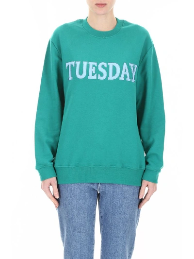 Shop Alberta Ferretti Monday Sweatshirt In Green (green)