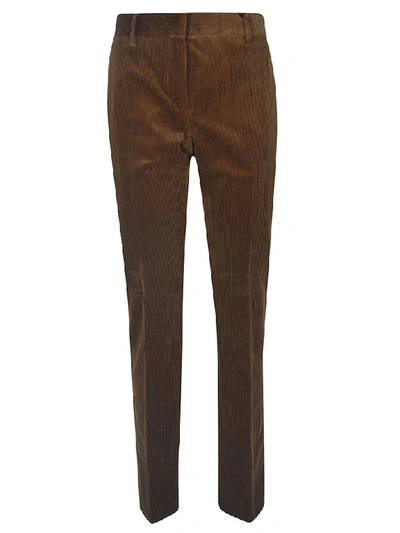 Shop N°21 Side Striped Corduroy Trousers In Brown