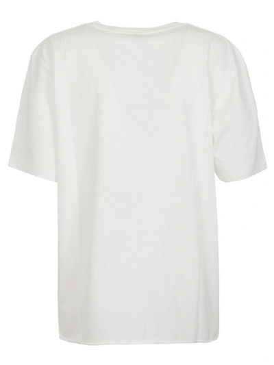 Shop Saint Laurent Love T-shirt In White/silver