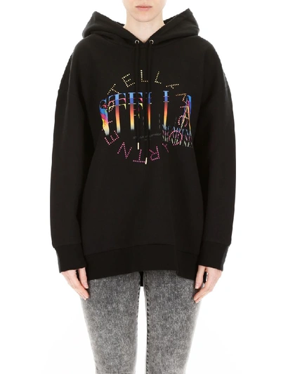 Shop Stella Mccartney Multicolor Logo Hoodie In Black (black)