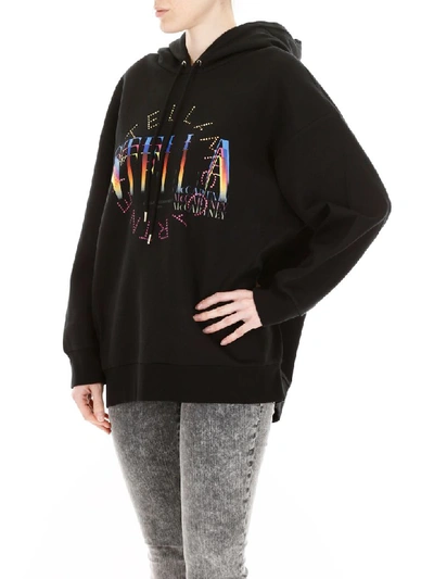 Shop Stella Mccartney Multicolor Logo Hoodie In Black (black)