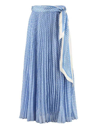 Shop Zimmermann Sunray Printed Pleated Skirt In Blue