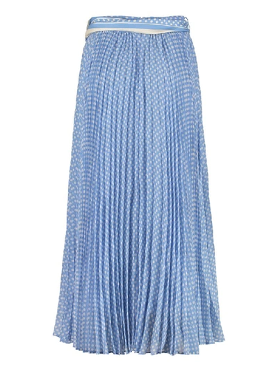 Shop Zimmermann Sunray Printed Pleated Skirt In Blue