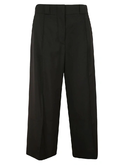 Shop Marni Cropped Trousers In Black