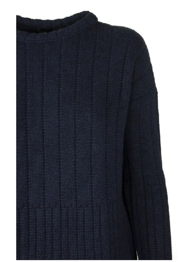 Shop Loro Piana Girocollo Regents Sweater Cashemre In Nocturnal Blue