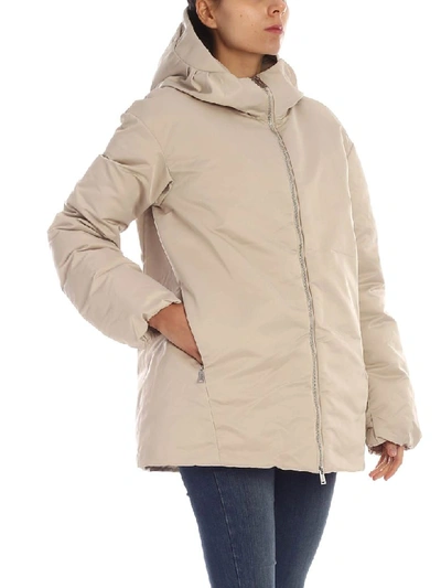 Shop Add Oversized Hooded Jacket In Beige