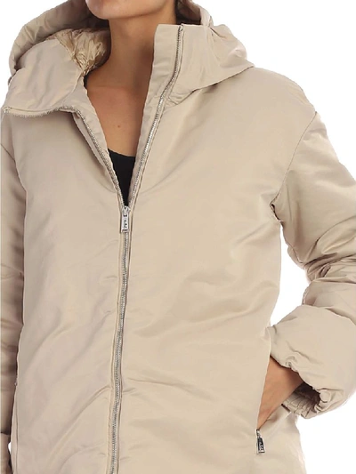 Shop Add Oversized Hooded Jacket In Beige