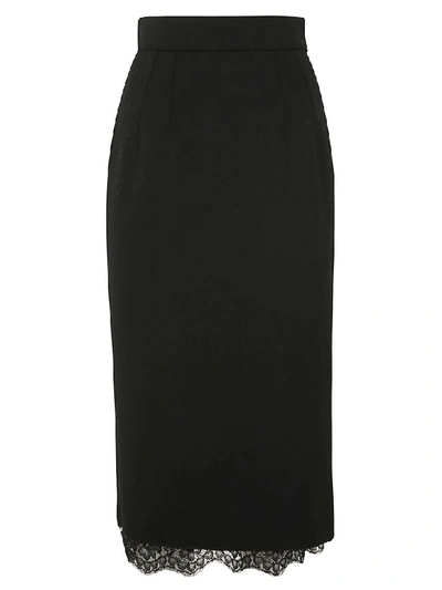 Shop Dolce & Gabbana Long Pencil Skirt In Black