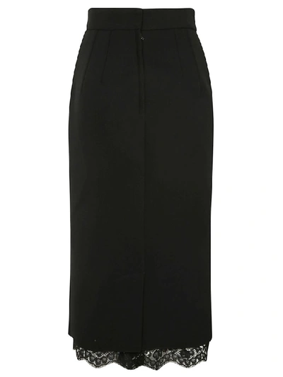 Shop Dolce & Gabbana Long Pencil Skirt In Black