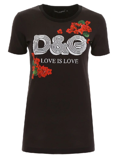 Shop Dolce & Gabbana Love Is Love T-shirt In Nero (black)