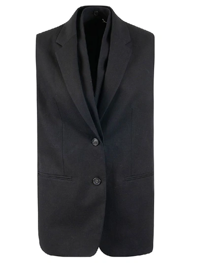 Shop Helmut Lang Sleeveless Blazer In Black