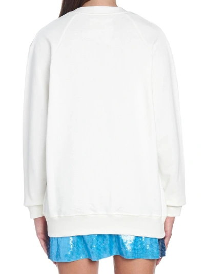 Shop Alberta Ferretti Raimbow Week Sweatshirt In White