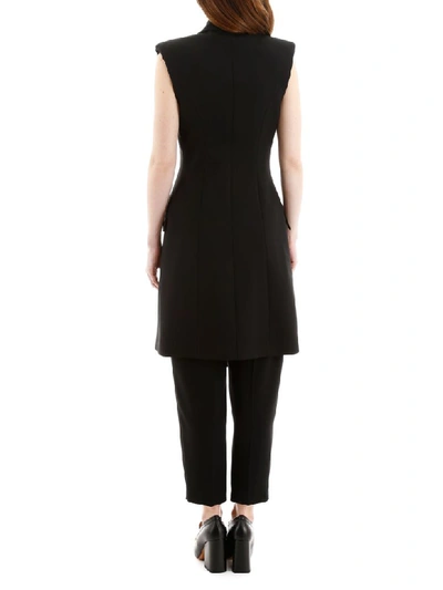 Shop Alexander Mcqueen Vest With Scarf Effect In Black (black)